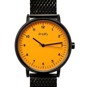 Simplify Wrist Watch 41mm SIM3207 Orange and Black Ion Plated Case